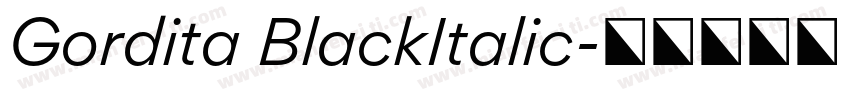 Gordita BlackItalic字体转换